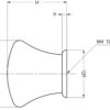 Hochwertiger Möbelknopfgriff aus robuster Aluminiumlegierung, Oberfläche: schwarz lackiert, 24 mm (1″) KK-T24BL. Griffknopf KK-T24BL für Schublade, Möbeltür, Küchenschrank, Büroschrank, Wohnmöbel und viel mehr, von Sugatsune / LAMP® (Japan) – Bild 2