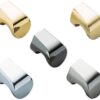 Hochwertiger Möbelknopfgriff aus Zinklegierung, Oberfläche: Messing, glänzend poliert, 16 mm (0,7″) MKZ-15PB. Griffknopf aus Zinklegierung für Schublade, Möbeltür, Küchenschrank, Büroschrank und viel mehr, von Sugatsune / LAMP® (Japan) – Bild 3