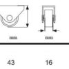 4 Stück Möbelrollen, aus robustem Polyurethan, Oberfläche: grau, 40 mm (1,6″), 08.06.044-0. Rollensatz für Unterbettkommode, Spielzeugbox, Kiste, Kasten, Geräte, Möbel und viel mehr, von SISO Denmark – Bild 2
