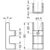 Montagewinkel, 50 mm (2″), NF-50. Montageklammer für Blechmontage, Sugatsune / LAMP Klapphaken NF-60, Sugatsune / LAMP Klapphaken NF-R64, Sugatsune / LAMP Klapphaken NF-K64, von Sugatsune / LAMP® (Japan) – Bild 2