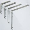 2 Stück korrosionsbeständiger robuster Montagewinkel, aus massivem rostfreiem Edelstahl, Tragkraft: 46 kg, Oberfläche: glänzend poliert, 120 mm (4,8″), XL-SA01-120M. Regalwinkel für Regalboden und viel mehr, von Sugatsune / LAMP® (Japan) – Bild 3