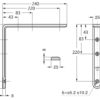 2 Stück korrosionsbeständiger robuster Montagewinkel, aus massivem rostfreiem Edelstahl, Tragkraft: 24 kg, Oberfläche: glänzend poliert, 240 mm (9,5″), XL-SA01-240M. Regalwinkel für Regalboden und viel mehr, von Sugatsune / LAMP® (Japan) – Bild 2