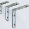 2 Stück korrosionsbeständiger robuster Montagewinkel, aus massivem rostfreiem Edelstahl, Tragkraft: 8 kg, Oberfläche: satiniert matt, 60 mm (2,4″), SU-60S. Regalwinkel für Regalboden, Tablar und viel mehr, von Sugatsune / LAMP® (Japan) – Bild 3