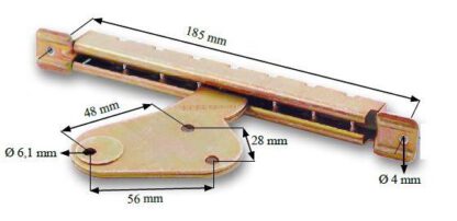 Praktischer Sperrhebel, aus robustem Stahl, Oberfläche: verzinkt, gelb, 185 mm (7,3″), 04.05.010. Sperrklinke für Gartenliege, Liegestuhl, Sonnenliege, Outdoor-Möbel, Terrassenmöbel, Gartenmöbel und viel mehr, von SISO Denmark – Bild 7