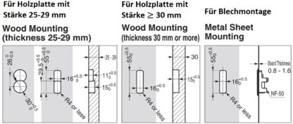 Hochwertiger quadratischer Federklapphaken zum Einlassen, Oberfläche: verchromt, satiniert matt, 64 mm (2,6″), NF-K64-SCR. Quadratischer Klapphaken mit Schließautomatik, für Tinyhouse, Wohnmobil, Yacht und viel mehr, von Sugatsune / LAMP® (Japan) – Bild 6