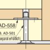 4 Stück rechteckige Anschraubplatte mit M8 Gewinde, Befestigungsplatte, aus massiver Zinklegierung, 45 mm (1,8″), AD-558. Montageplatte, für Möbelfüße, Möbelrollen, Maschinenfüße, Schrankbeine, Sofafüße und viel mehr, von Sugatsune / LAMP® (Japan) – Bild 3