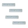 4 Stück rechteckige Anschraubplatte mit M8 Gewinde, Befestigungsplatte, aus massiver Zinklegierung, 60 mm (2,4″), AD-561. Montageplatte, für Möbelfüße, Möbelrollen, Maschinenfüße, Schrankbeine, Sofafüße und viel mehr, von Sugatsune / LAMP® (Japan)
