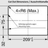 Hochwertige rechteckige Müllklappe für die senkrechte Montage mit Soft-Close, aus rostfreiem Edelstahl, Oberfläche: satiniert matt, 182 mm (7,2″), AZ-GD180-HL. Edelstahlmüllklappe, für Gastronomie und viel mehr, von Sugatsune / LAMP® (Japan) – Bild 7
