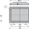 Hochwertige rechteckige Müllklappe mit Doppeltür für die senkrechte Montage, aus rostfreiem Edelstahl, Oberfläche: satiniert matt, 370 mm (14,6″), AZ-DD310-HL. Edelstahlmüllklappe, für Gastronomie und viel mehr, von Sugatsune / LAMP® (Japan) – Bild 2