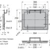Hochwertige rechteckige Müllklappe mit Griff, für die senkrechte Montage, aus rostfreiem Edelstahl, Oberfläche: satiniert matt, 310 mm (12,3″), AZ-HD310-HL. Edelstahlmüllklappe, für Gastronomie und viel mehr, von Sugatsune / LAMP® (Japan) – Bild 3