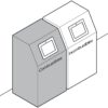 Hochwertige rechteckige Müllklappe für schräge (45° - 85°) Montage, mit Soft-Close, aus rostfreiem Edelstahl, 234 mm (9,3″), AZ-GD232-HL. Edelstahlmüllklappe, für Gastronomie, Ladenbau, Profiküche und viel mehr, von Sugatsune / LAMP® (Japan) – Bild 4