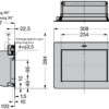 Hochwertige rechteckige Müllklappe für schräge (45° - 85°) Montage, mit Soft-Close, aus rostfreiem Edelstahl, 234 mm (9,3″), AZ-GD232-HL. Edelstahlmüllklappe, für Gastronomie, Ladenbau, Profiküche und viel mehr, von Sugatsune / LAMP® (Japan) – Bild 6