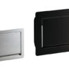 Hochwertige rechteckige Müllklappe für die senkrechte Montage, mit Soft-Close, aus rostfreiem Edelstahl, Oberfläche: satiniert matt, 400 mm (15,8″), AZ-GD400-HL. Edelstahlmüllklappe, für Gastronomie und viel mehr, von Sugatsune / LAMP® (Japan) – Bild 13