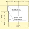 Hochwertige rechteckige Müllklappe für die senkrechte Montage, mit Soft-Close, aus rostfreiem Edelstahl, Oberfläche: schwarz, 234 mm (9,3″), AZ-GD230-BL. Edelstahlmüllklappe, für Gastronomie und viel mehr, von Sugatsune / LAMP® (Japan) – Bild 9