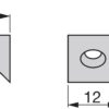 20 Stück rechteckige Schrankrückwandbefestigung, mit Verbindungsloch, mit Gewinde, aus robustem Kunststoff, weiß, 11,5 mm (0,5″) 9069715. Schubladenkeil E.AF.W für Regalboden, Schrankrückwand, Schubladenboden und viel mehr, von EMUCA – Bild 2