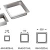 Hochwertiger rechteckiger Mülldurchwurf, aus rostfreiem Edelstahl, Oberfläche: satiniert matt, 144 mm (5,7″), AN-KH015-HL (AN-KH017). Edelstahlmülldurchwurf, für Gastronomie, Ladenbau, Kosmetikstudio und viel mehr, von Sugatsune / LAMP® (Japan) – Bild 4
