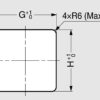 Hochwertiger rechteckiger Mülldurchwurf, aus rostfreiem Edelstahl, Oberfläche: satiniert matt, 194 mm (7,7″), AN-KH020-HL. Edelstahlmülldurchwurf, für Gastronomie, Ladenbau, Kosmetikstudio und viel mehr, von Sugatsune / LAMP® (Japan) – Bild 3
