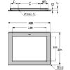 Hochwertiger rechteckiger Mülldurchwurf, aus rostfreiem Edelstahl, Oberfläche: satiniert matt, 234 mm (9,3″), AZ-ND230-HL. Edelstahlmülldurchwurf, für Gastronomie, Systemgastronomie, Ladenbau und viel mehr, von Sugatsune / LAMP® (Japan) – Bild 2