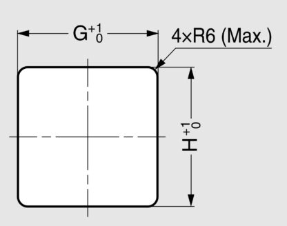 Hochwertiger rechteckiger Mülldurchwurf, aus rostfreiem Edelstahl, Oberfläche: satiniert matt, 82 mm (3,3″), AN-KH008-HL (AN-KH001). Edelstahlmülldurchwurf, für Gastronomie, Ladenbau, Kosmetikstudio und viel mehr, von Sugatsune / LAMP® (Japan) – Bild 4