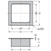 Hochwertiger rechteckiger Mülldurchwurf, aus rostfreiem Edelstahl, Oberfläche: satiniert matt, 82 mm (3,3″), AN-KH008-HL (AN-KH001). Edelstahlmülldurchwurf, für Gastronomie, Ladenbau, Kosmetikstudio und viel mehr, von Sugatsune / LAMP® (Japan) – Bild 3