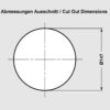 Hochwertige Abdeckung für Abfallbehälter, ringförmig, Ø170 mm, für Montage in Arbeitsplatte. Durchwurf für Abwurfbehälter aus massivem Edelstahl von Sugatsune / LAMP® (Japan) – Bild 3