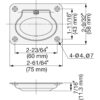 Ringförmiger Edelstahl-Klappgriff SUS304, 75 mm (3″) 980643. Ringförmiger Edelstahl-Klappgriff aus rostfreiem Edelstahl V2A, glänzend poliert, gefedert, für Revisionsklappe, Revisionstür, feuchte Umgebung, Schiff, Caravan von Sugatsune / LAMP® (Japan) – Bild 2