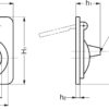 Ringförmiger Klappgriff aus Messing, Oberfläche: satiniert matt, 38 mm (1,5″) 587-50SB. Ringgriff 587-50SB für Wohnmobil, Boot, Revisionsklappe, Revisionstür, von Sugatsune / LAMP® (Japan) – Bild 3