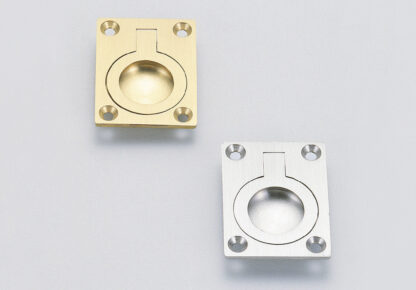 Ringförmiger Klappgriff aus Messing, Oberfläche: satiniert matt, 38 mm (1,5″) 587B-50SB. Ringgriff 587B-50SB für Wohnmobil, Boot, Revisionsklappe, Revisionstür, von Sugatsune / LAMP® (Japan) – Bild 2