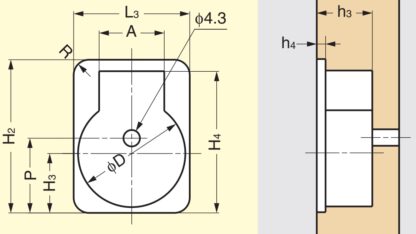 Ringförmiger Klappgriff aus Messing, Oberfläche: Weißbronze, satiniert matt, 30,5 mm (1,3″) 587-40WB. Ringgriff 587-40WB für Wohnmobil, Boot, Revisionsklappe, Revisionstür, von Sugatsune / LAMP® (Japan) – Bild 3