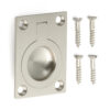 Ringförmiger Klappgriff aus Messing, Oberfläche: Weißbronze, satiniert matt, 38 mm (1,5″) 587B-50WB. Ringgriff 587B-50WB für Wohnmobil, Boot, Revisionsklappe, Revisionstür, von Sugatsune / LAMP® (Japan)