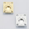 Ringförmiger Klappgriff aus Messing, Oberfläche: Weißbronze, satiniert matt, 38 mm (1,5″) 587B-50WB. Ringgriff 587B-50WB für Wohnmobil, Boot, Revisionsklappe, Revisionstür, von Sugatsune / LAMP® (Japan) – Bild 2