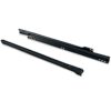 Rollschubführungen, Teilauszug, schwarz lackiert, RAL 9005, 550 mm (21,7″). Führungsschienen aus Stahl mit Teilauszug, für Holzschublade, Tablarauszug, Holzschubkasten, Küchenmöbel, Büromöbel, Wohnmöbel, von EMUCA