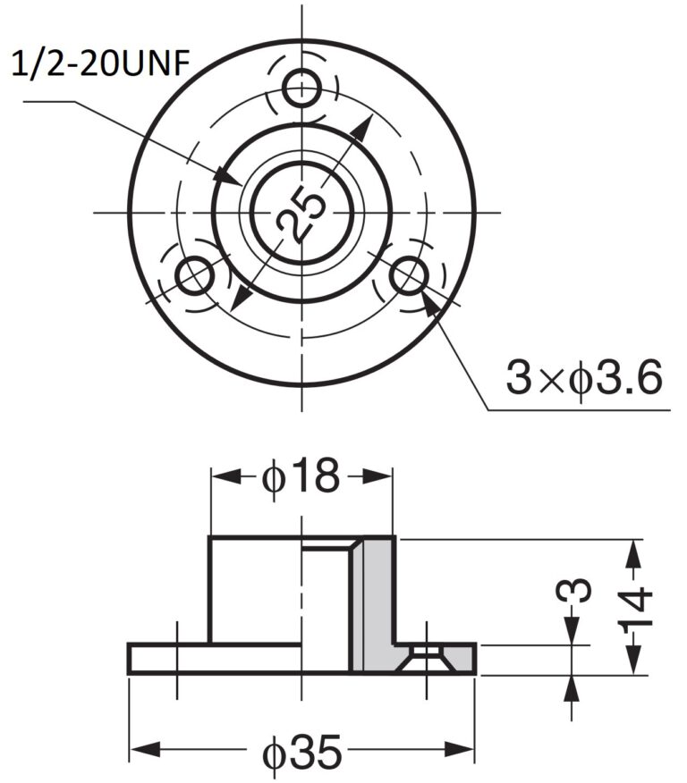 Bouchon à Brides 5/16" Filetage Femelle 7/16-20UNF - Lot De 4 Pièces SAE | Neuf