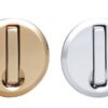 Hochwertiger runder Federklapphaken zum Einlassen, Oberfläche: Dunkelchrom, 64 mm (2,6″), NF-R64-SCR. Runder Klapphaken mit Schließautomatik, für Tinyhouse, Wohnmobil, Caravan, Yacht, Zug, Flugzeug, Bus und viel mehr, von Sugatsune / LAMP® (Japan) – Bild 5
