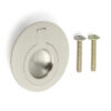 Runder Klappgriff aus Messing, Oberfläche: Weißbronze, satiniert matt, 51,2 mm (2,1″) 580-WB. Ringgriff 580-WB für Wohnmobil, Boot, Revisionsklappe, Revisionstür, von Sugatsune / LAMP® (Japan)