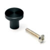 Runder Möbelknopfgriff aus Aluminiumlegierung, Oberfläche: schwarz, 20 mm (0,8″) EXSEL20BL. Griffknopf aus Aluminiumlegierung für Schublade, Möbeltür, Küchenschrank, Büroschrank und viel mehr, von Sugatsune / LAMP® (Japan)