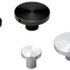 Runder Möbelknopfgriff aus Aluminiumlegierung, Oberfläche: schwarz, 25 mm (1″) EXSEL25BL. Griffknopf aus Aluminiumlegierung für Schublade, Möbeltür, Küchenschrank, Büroschrank und viel mehr, von Sugatsune / LAMP® (Japan) – Bild 3