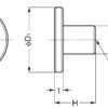 Runder Möbelknopfgriff aus Aluminiumlegierung, Oberfläche: schwarz, 35 mm (1,4″) EXSEL35BL. Griffknopf aus Aluminiumlegierung für Schublade, Möbeltür, Küchenschrank, Büroschrank und viel mehr, von Sugatsune / LAMP® (Japan) – Bild 2