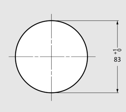 Hochwertiger runder Mülldurchwurf, aus rostfreiem Edelstahl, Oberfläche: glänzend poliert, 112 mm (4,5″), Ausführung: flach, AN-LH008-MR. Edelstahlmülldurchwurf, für Systemgastronomie, Ladenbau, Catering und viel mehr, von Sugatsune / LAMP® (Japan) – Bild 3