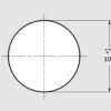 Hochwertiger runder Mülldurchwurf, aus rostfreiem Edelstahl, Oberfläche: satiniert matt, 136 mm (5,4″), AN-DH011-HL. Edelstahlmülldurchwurf, für Systemgastronomie, Ladenbau, Kosmetikstudio und viel mehr, von Sugatsune / LAMP® (Japan) – Bild 3