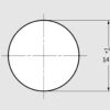 Hochwertiger runder Mülldurchwurf, aus rostfreiem Edelstahl, Oberfläche: satiniert matt, 170 mm (6,7″), AN-DH015-HL. Edelstahlmülldurchwurf, für Systemgastronomie, Ladenbau, Kosmetikstudio und viel mehr, von Sugatsune / LAMP® (Japan) – Bild 5