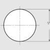 Hochwertiger runder Mülldurchwurf, aus rostfreiem Edelstahl, Oberfläche: satiniert matt, 220 mm (8,7″), AN-DH020-HL. Edelstahlmülldurchwurf, für Systemgastronomie, Ladenbau, Catering, Medizinbereich und viel mehr, von Sugatsune / LAMP® (Japan) – Bild 3