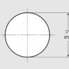 Hochwertiger runder Mülldurchwurf, aus rostfreiem Edelstahl, Oberfläche: vergoldet 24K, 82 mm (3,3″), AN-DH005-GP. Edelstahlmülldurchwurf, für Systemgastronomie, Ladenbau, Kosmetikstudio, Arztpraxis und viel mehr, von Sugatsune / LAMP® (Japan) – Bild 5