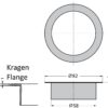 Hochwertiger runder Mülldurchwurf, aus rostfreiem Edelstahl, Oberfläche: vergoldet 24K, 82 mm (3,3″), AN-DH005-GP. Edelstahlmülldurchwurf, für Systemgastronomie, Ladenbau, Kosmetikstudio, Arztpraxis und viel mehr, von Sugatsune / LAMP® (Japan) – Bild 4