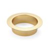 Hochwertiger runder Mülldurchwurf, aus rostfreiem Edelstahl, Oberfläche: vergoldet 24K, 82 mm (3,3″), Ausführung: flach, AN-LH005-GP. Edelstahlmülldurchwurf, für Systemgastronomie, Ladenbau, Catering und viel mehr, von Sugatsune / LAMP® (Japan)
