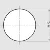 Hochwertiger runder Mülldurchwurf, aus rostfreiem Edelstahl, Oberfläche: vergoldet 24K, 82 mm (3,3″), Ausführung: flach, AN-LH005-GP. Edelstahlmülldurchwurf, für Systemgastronomie, Ladenbau, Catering und viel mehr, von Sugatsune / LAMP® (Japan) – Bild 2