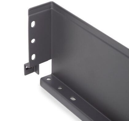 Schubkasten Set, mit extra dünnen Zargen, Höhe: 88 mm, 3275335, Schubladentiefe: 440 mm, von EMUCA, anthrazitgrau, Ausführung: Vollauszug mit Soft-Close. In die Schubladenseiten integrierte Rückwandhalterung