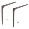 2 Stück hochwertiger Schwerlastmontagewinkel, Tragkraft: 130 kg (287 lbs), Oberfläche: Umbra, 378 mm (14,9″), BTK-380UM. Schwerlastregalwinkel für Tablar, Trennwand, Regal, Eckverbindung und viel mehr, von Sugatsune / LAMP® (Japan)