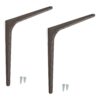 2 Stück hochwertiger Schwerlastmontagewinkel, Tragkraft: 130 kg (287 lbs), Oberfläche: Umbra, 480 mm (18,9″), BTK-480UM. Schwerlastregalwinkel für Tablar, Trennwand, Regal, Eckverbindung und viel mehr, von Sugatsune / LAMP® (Japan)