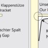 2 Stück hochwertiger Schwerlastmontagewinkel, Tragkraft: 50 kg (111 lbs), Oberfläche: weiß, 180,5 mm (7,2″), BTK-180W. Schwerlastregalwinkel für Tablar, Trennwand, Regal, Fachboden, Eckverbindung und viel mehr, von Sugatsune / LAMP® (Japan) – Bild 4